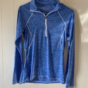 Under Armour Women's Heathered Blue Long Sleeve Top